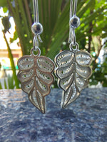 Filigree Leaf Drop Siver Earring