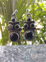 Onyx Dangle Silver Earring
