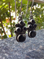 Onyx Dangle Silver Earring