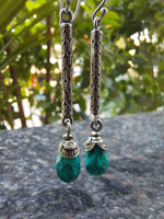 Turquoise Cylindrical Drop Earring