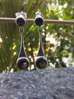 Smoky Quartz Silver Stud Earring