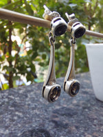 Smoky Quartz Silver Stud Earring