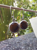 Tiger Eye Dangle Silver Earring