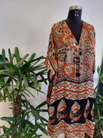 Rust Garden Block Print Kaftan