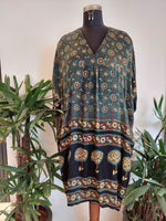 Indigo Dream Block Print Kaftan