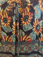 Sunflower Song Block Print Kaftan