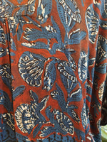 Indigo Marigolds Block Print Kaftan