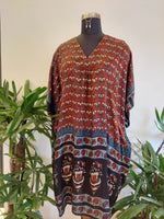 Roaring Red Block Print Kaftan