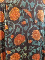 Lotus Vine Block Print Kaftan