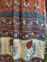 Red Rose Block Print Kaftan