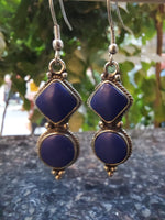 Double Stone Drop Earrings