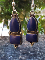Double Stone Drop Earrings