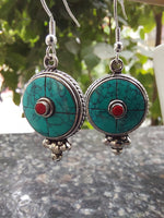 Silver & Stone Drop Earrings