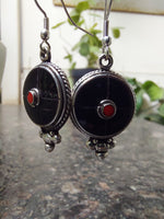 Silver & Stone Drop Earrings