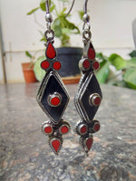 Silver & Stone Drop Earrings