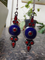 Silver & Stone Drop Earrings