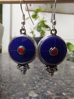 Silver & Stone Drop Earrings