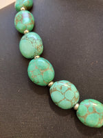 Turquoise and Silver Beaded Necklace