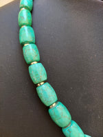 Turquoise and Silver Beaded Necklace