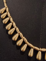 Brass Rain Drop Beaded Necklace