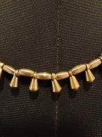 Brass Rain Drop Beaded Necklace