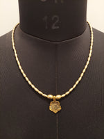 Cosmo Brass Pendant Necklace
