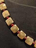 Be There or Be Square - Brass Beaded Necklace