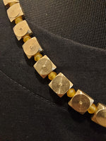 Be There or Be Square - Brass Beaded Necklace
