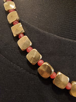 Be There or Be Square - Brass Beaded Necklace