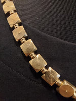 Be There or Be Square - Brass Beaded Necklace