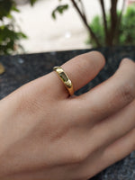 Brass Ring with Rectangular Gemstone