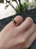 Brass Ring with Square Gemstone