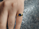 Brass Ring with Circular Gemstone
