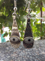 Evil Eye Brass Drop Earrings