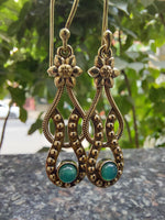 Forget Me Knot Brass Drop Earrings