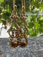 Forget Me Knot Brass Drop Earrings