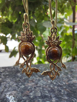 Blooming Garden Brass Drop Earrings
