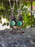 Blooming Garden Brass Drop Earrings