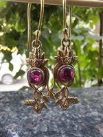 Blooming Garden Brass Drop Earrings