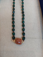 Gemstone Necklace with Hand Knotted Chain