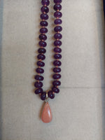 Gemstone Necklace with Hand Knotted Chain