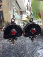 Silver & Stone Drop Earrings