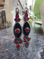 Silver & Stone Drop Earrings