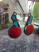 Silver & Stone Drop Earrings