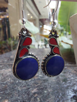 Silver & Stone Drop Earrings