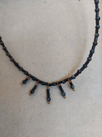 Gemstone Necklace with Beaded Chain