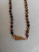 Gemstone Necklace with Hand Knotted Chain