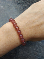Strawberry Quartz Beaded Bracelet