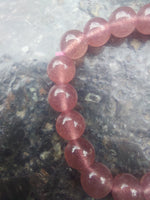 Strawberry Quartz Beaded Bracelet