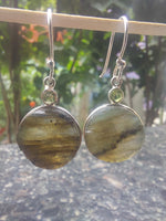 Peridot & Uncut Labradorite Drop Earrings